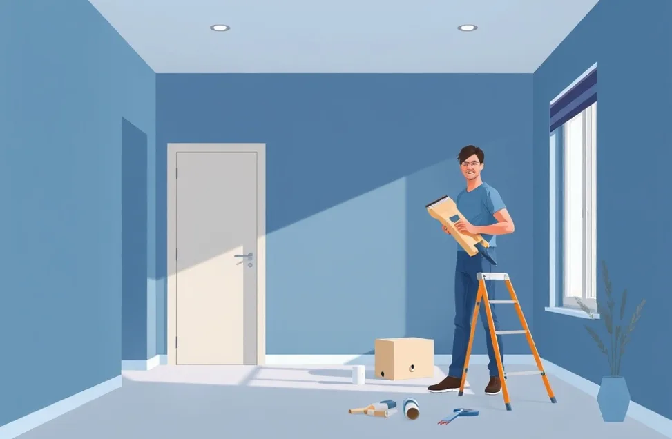 Intérieur rénové après travaux de peinture à Carros